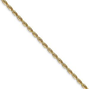 1.85mm, 14k Yellow Gold, D/C Quadruple Rope Chain Necklace, 20 Inch